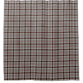 Grijs, Rood, en Zwart Plaid Clan Thompson Tartan Douchegordijn (Voorkant)