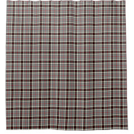 Grijs, Rood, en Zwart Plaid Clan Thompson Tartan Douchegordijn
