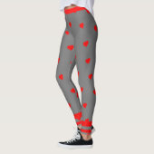Grijs Rood Hart Gym Leggings (Links)