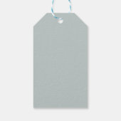 Grijs Rood Illustratief Sneeuwman Kerstcadeau Labe Cadeaulabel (Achterkant)