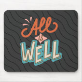 Grijs Rood Kleurrijk Alles is goed Muismat (Voorkant)