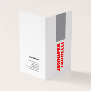 Grijs Rood Krachtig Minimalistisch Modern Professi Visitekaartje