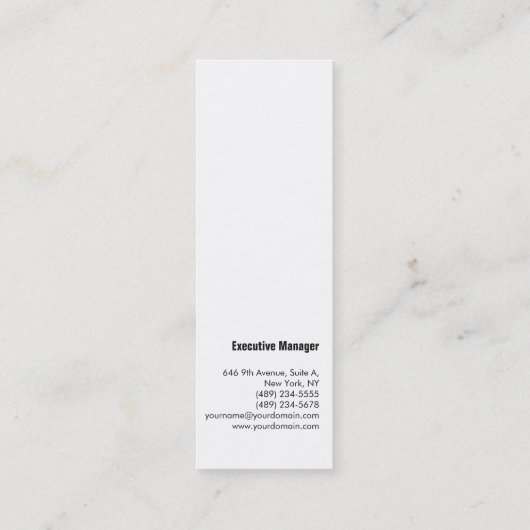 Grijs rood, minimalistisch, modern professioneel mini visitekaartje (Achterkant)