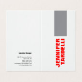 Grijs rood, minimalistisch, modern professioneel visitekaartje (Buitenkant ongevouwen)