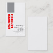 Grijs rood, minimalistisch, modern professioneel visitekaartje (Voorkant / Achterkant)