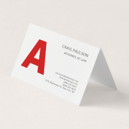 Grijs Rood Monogram Advocaat bij Modern Law Visitekaartje