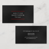 Grijs Rood Wit Eenvoudig modern Visitekaartje (Voorkant / Achterkant)