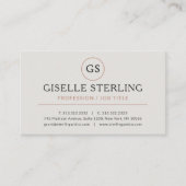 Grijs Roos Goud Luxe Minimalist Professional Visitekaartje (Voorkant)