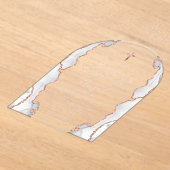 Grijs Roos Gouden Agaat Roze Boog Eerste Communie Acryl Uitnodigingen (Laagn)