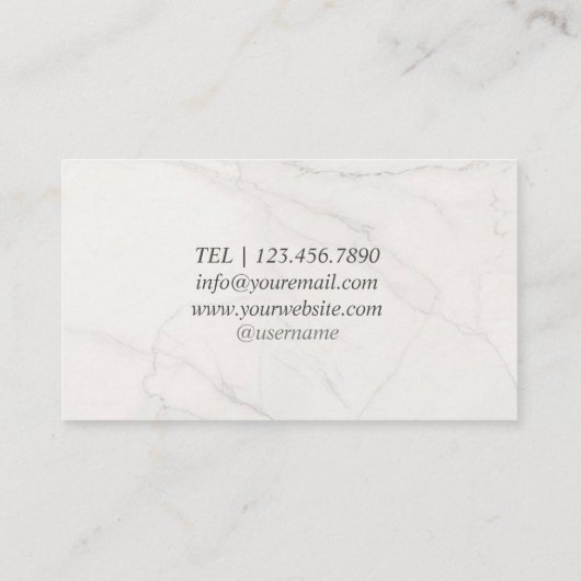  grijs roos, groen clipart, penseelstreken visitekaartje (Achterkant)