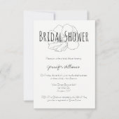 Grijs roos moderne bruidsdouche uitnodigingen (Voorkant)