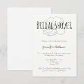 Grijs roos moderne bruidsdouche uitnodigingen (Voorkant / Achterkant)