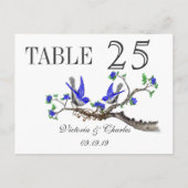  Grijs Royal Blue Tortelduifjes Tafelnummer (Achterkant)