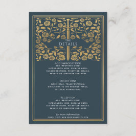 Grijs Royal middeleeuws zwaard bruiloft details Informatiekaartje