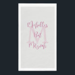 Grijs Roze Berry Bat Mitswa Naam Monogram Servet<br><div class="desc">Deze papieren gastendoek kan elke achtergrondkleur zijn die u selecteert. De standaard achtergrond is grijs; Naam en gebeurtenis (Bat Mitzvah) is fancy bessen roze script typografie, monogram is lichtroze. "creëer je eigen." Gasten zullen het waarderen om beschikbare handdoeken beschikbaar te hebben. Alle rechten voorbehouden © 2024 Alan & Marcia Socolik.....</div>