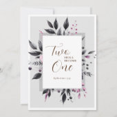 Grijs Roze Bloemen Modern Lijst Bijbel Verse Bruil Save The Date (Achterkant)