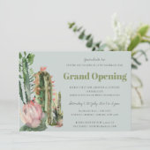 GRIJS ROZE BLOEMENWOESTIJN CACTUS FAUNA GRAND OPEN KAART (Staand voorkant)