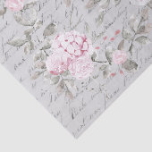 Grijs roze bloemig tissuepapier (Detail)