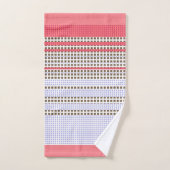 Grijs, roze, bruin, gif bad handdoek (Handdoek)