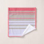 Grijs, roze, bruin, gif bad handdoek (Wasdoekje)