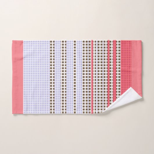 Grijs, roze, bruin, gif bad handdoek (Handdoek)