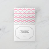 Grijs & Roze Chevron Modern Dank u kaarten (Binnen)