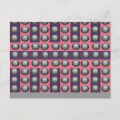 grijs, roze en Paars dot patroon Briefkaart (Voorkant)