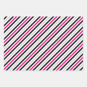Grijs Roze Geometrie Flash Strepen Inpakpapier Vel (Voorkant 3)
