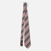 Grijs Roze Gestreepte Franse Bulldog Dog Pet Strop Stropdas (Achterkant)
