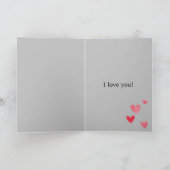 Grijs Roze Hart Kat Kaart (Binnen)