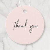 Grijs & Roze Kleine Onderneming Dank u het Label v (Voorkant)