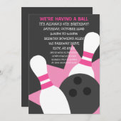 Grijs/Roze op uitnodiging van de Ball Bowling-part (Voorkant / Achterkant)