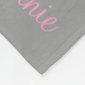 Grijs, Roze, Orchid, Lavendar, Blanket Name Collag Fleece Deken (Hoek)
