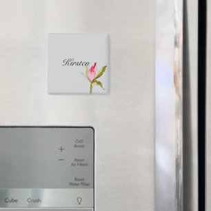 Grijs Roze Rose Bud Flower Magneet