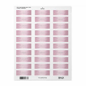 Grijs Roze Roze Naam RSVP Beroep Event Planner Etiket (Full Sheet)