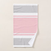 Grijs Roze Strepen Handdoekenset Bad Handdoek (Handdoek)