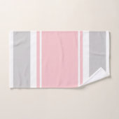 Grijs Roze Strepen Handdoekenset Bad Handdoek (Handdoek)