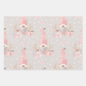 GRIJS & ROZE WATERVERF VAKANTIE GNOME THEMA INPAKPAPIER VEL (Voorkant 2)