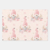 GRIJS & ROZE WATERVERF VAKANTIE GNOME THEMA INPAKPAPIER VEL (Voorkant)