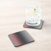 Grijs, roze, zwarte gradiënt, Ombre. Bier Onderzetter (Rechterzijde)