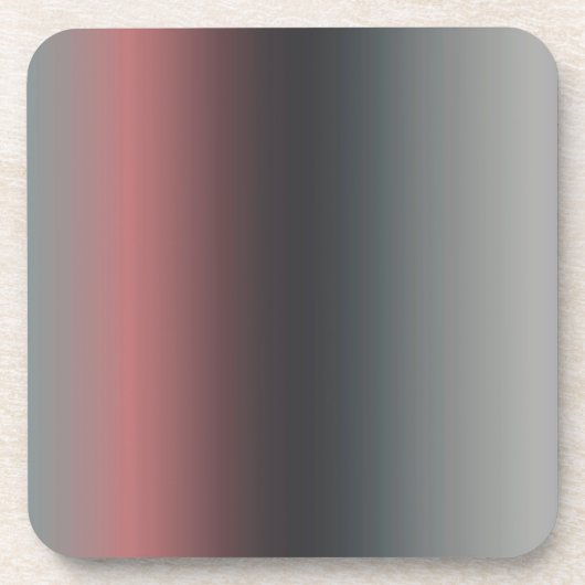 Grijs, roze, zwarte gradiënt, Ombre. Bier Onderzetter (Voorkant)