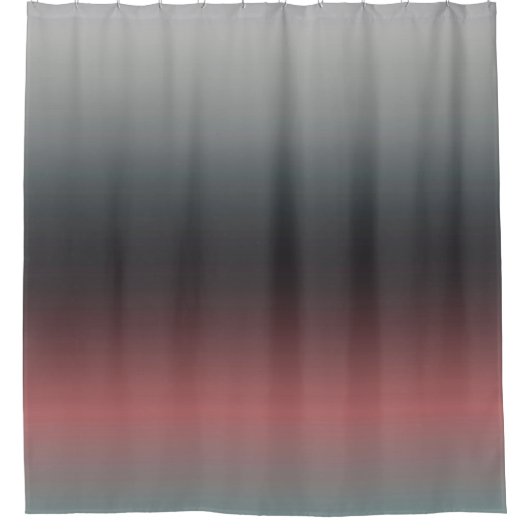 Grijs, roze, zwarte gradiënt, Ombre. Douchegordijn (Voorkant)