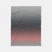 Grijs, roze, zwarte gradiënt, Ombre. Fleece Deken (Voorkant)