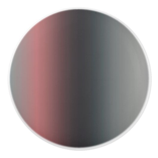 Grijs, roze, zwarte gradiënt, Ombre. Keramische Knop (Voorkant)