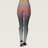 Grijs, roze, zwarte gradiënt, Ombre. Leggings (Achterkant)