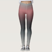 Grijs, roze, zwarte gradiënt, Ombre. Leggings (Voorkant)