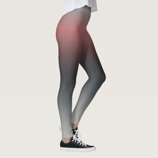 Grijs, roze, zwarte gradiënt, Ombre. Leggings (Rechts)