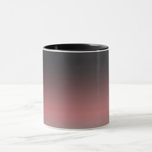 Grijs, roze, zwarte gradiënt, Ombre. Mok (Midden)