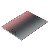 Grijs, roze, zwarte gradiënt, Ombre. Notitieboek (Linkerzijde)