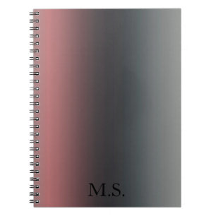 Grijs, roze, zwarte gradiënt, Ombre. Notitieboek